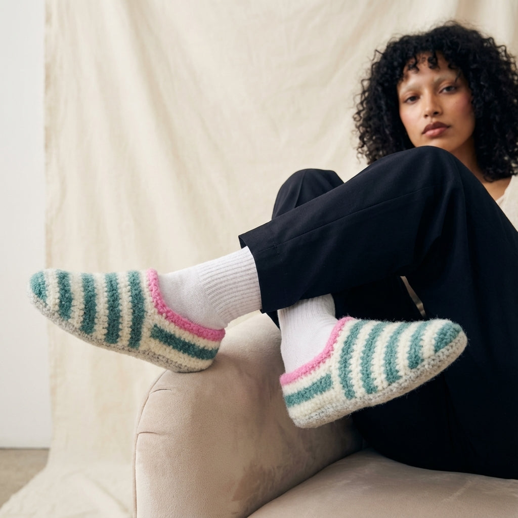 Strickmuster Sailor Slippers